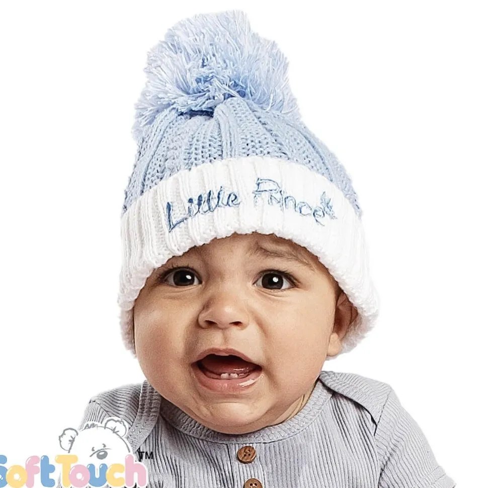 Little Prince Blue Bobble Baby Hat