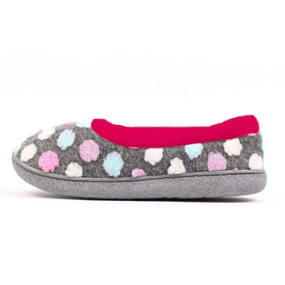 Lizzie Women's Comfort Walk Slippers Grey Pink