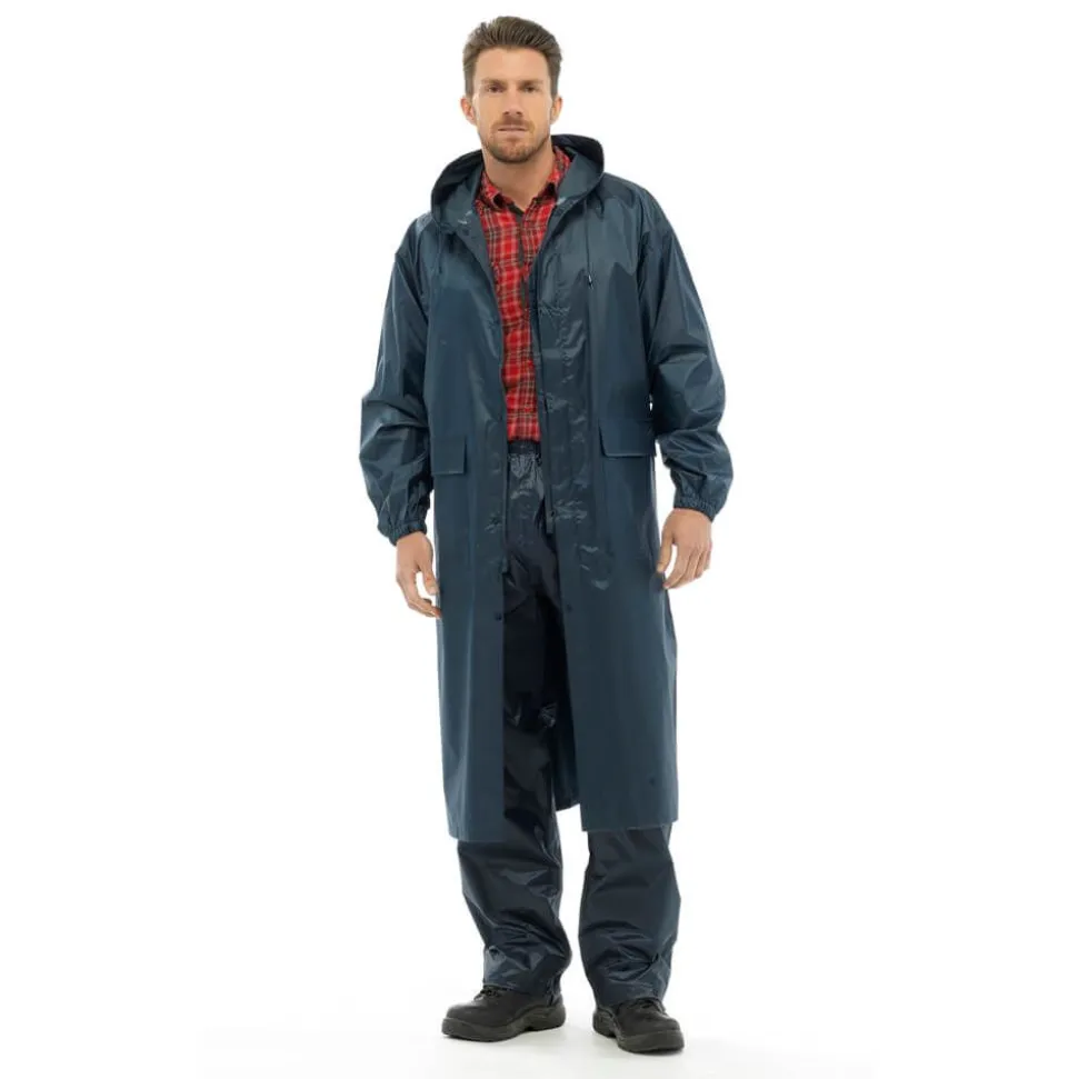 Long Rain Jacket Navy by Storm Ridge