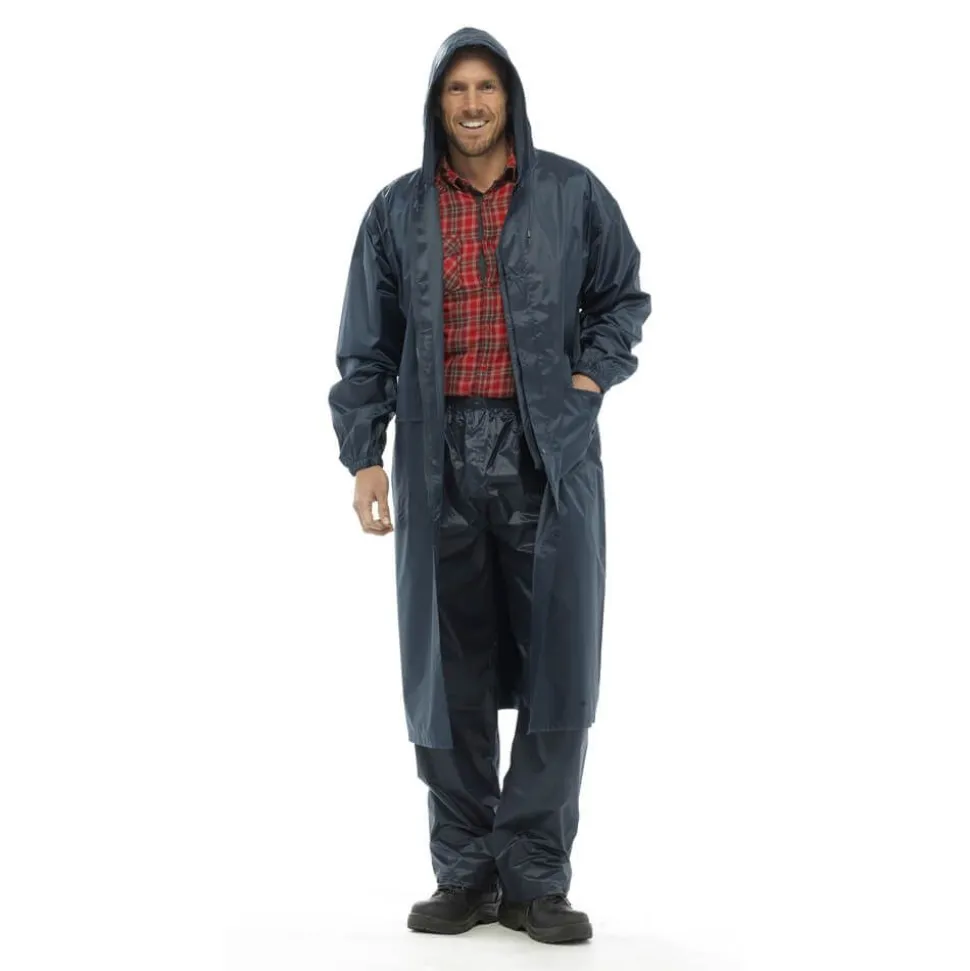 Long Rain Jacket Navy by Storm Ridge