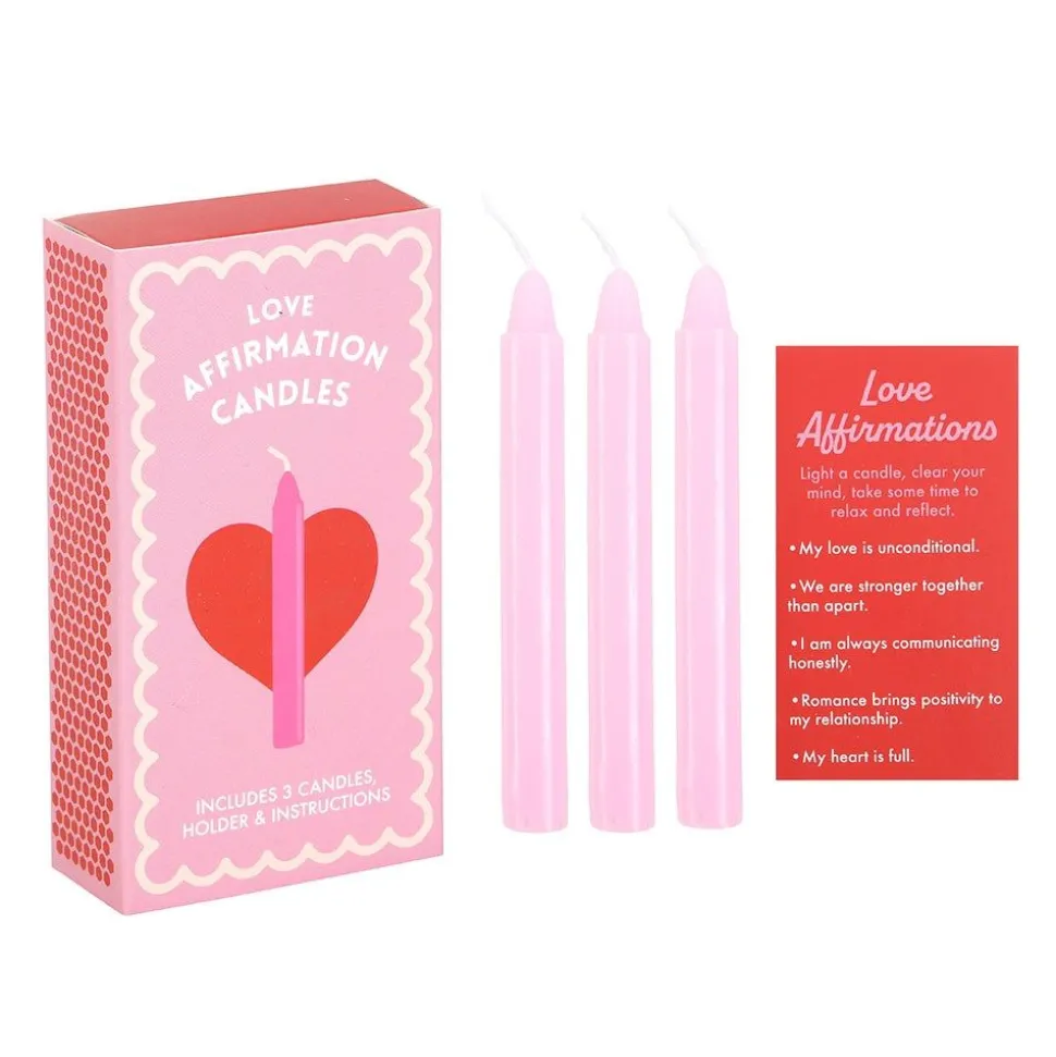 Love Affirmation Candles- Set of 3