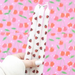 Love Bug Ladybird Taper Candles - Set of 3