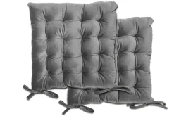 Luxurious Velvet Holland Silver Seat Pad