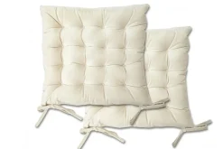Luxurious Velvet Holland Cream Seat Pad