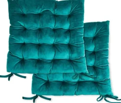 Luxurious Velvet Holland Green Seat Pad