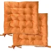 Luxurious Velvet Holland Seat Pad - Burnt Orange