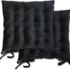 Luxurious Velvet Holland Black Seat Pad