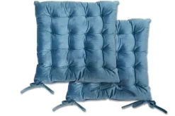 Luxurious Velvet Holland Blue Seat Pad