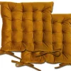 Luxurious Velvet Holland Ochre Seat Pad