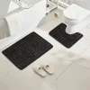 Luxury Bath Mat Set Black