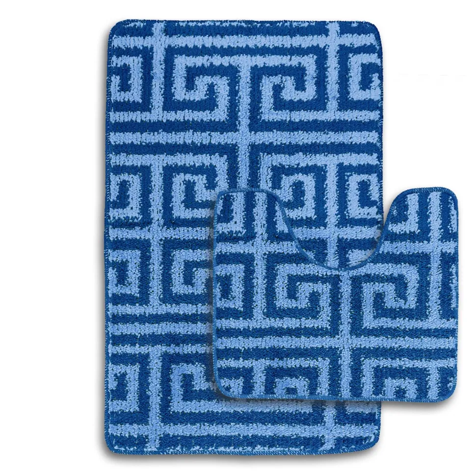 Luxury Bath Mat Set Blue