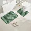 Luxury Bath Mat Set Emerald Green