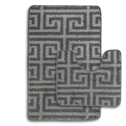 Luxury Bath Mat Set Grey