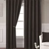 Lynton Eyelet Readymade Curtains Black