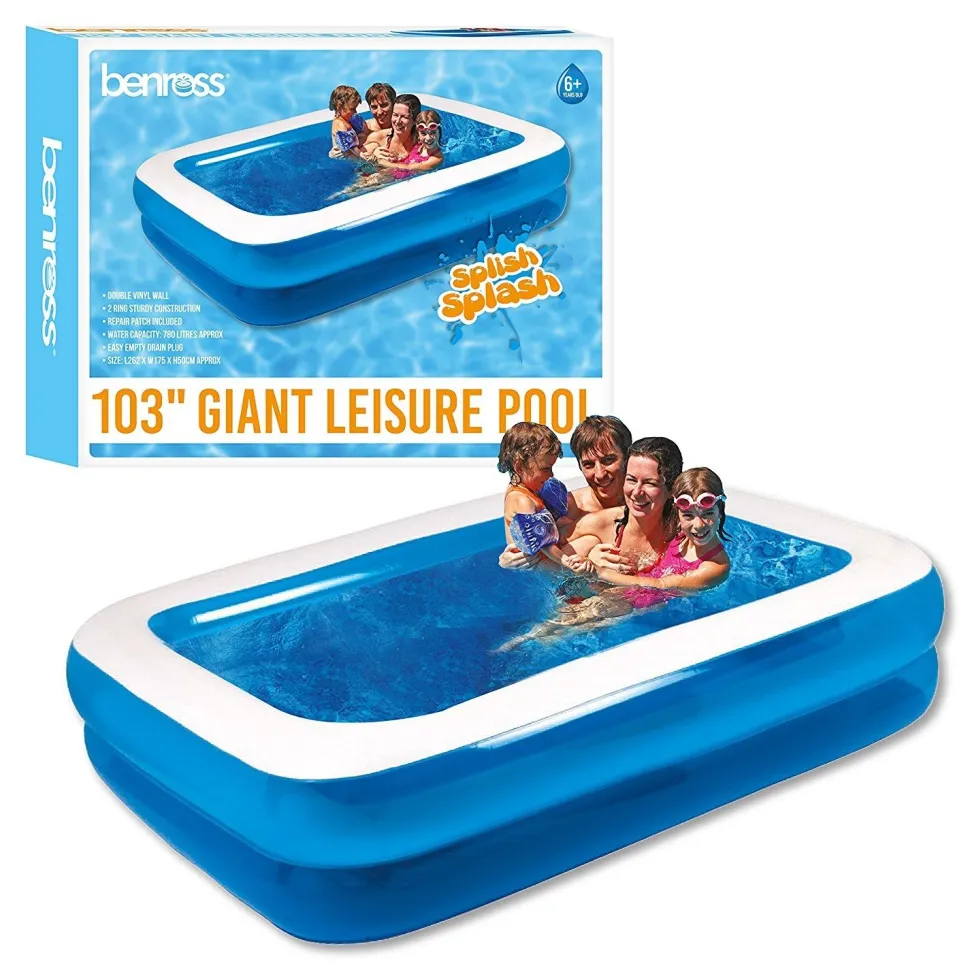 2.62m Garden Inflatable Rectangular Swimming Pool