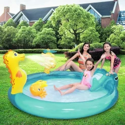 2M Sea Animal Play Pool with Water Spray