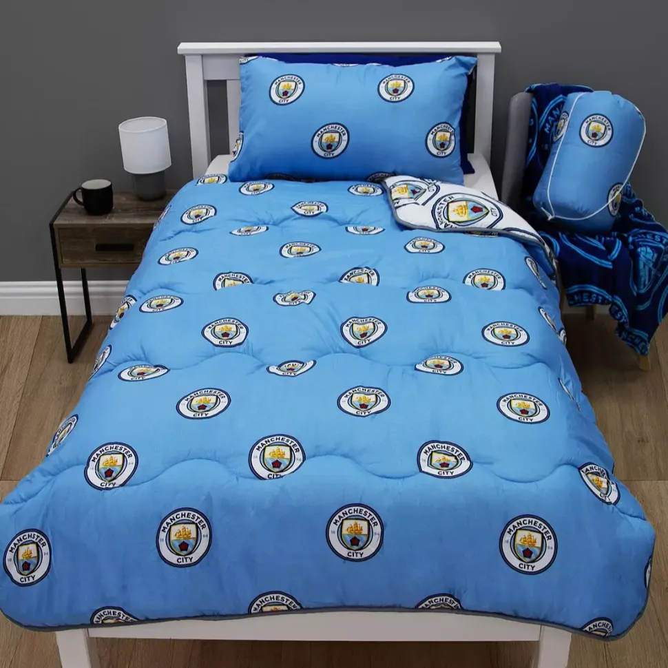 Manchester City Coverless 10.5 Tog Reversible Single Duvet - Bedding Set