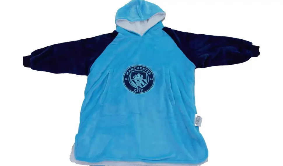 Manchester City FC Hugzee Wearable Fleece Hoodie – Medium