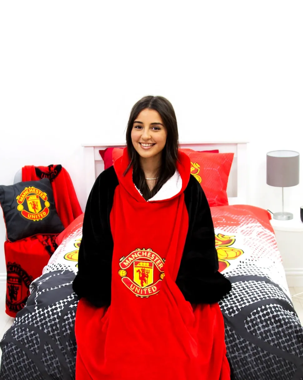 Manchester United FC Hugzee Wearable Fleece Hoodie – Large