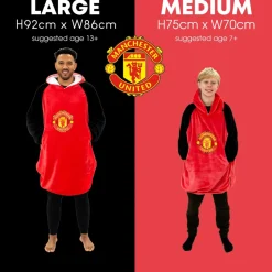 Manchester United FC Hugzee Wearable Fleece Hoodie – Large