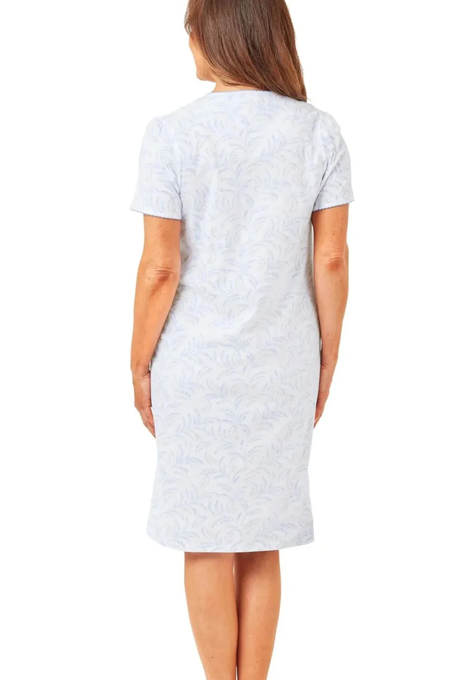 Marlon Floral Print Blue 100% Cotton Nightdress