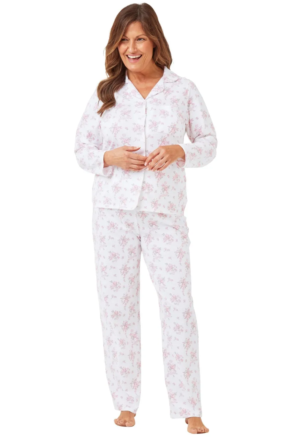 Marlon Floral Print Pink 100% Cotton Pyjama Set