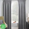 Matrix Grey Thermal Tape Top Curtains by Enhanced Living