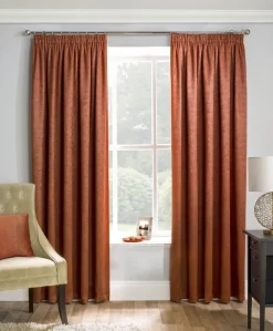 Matrix Orange Thermal Tape Top Curtains
