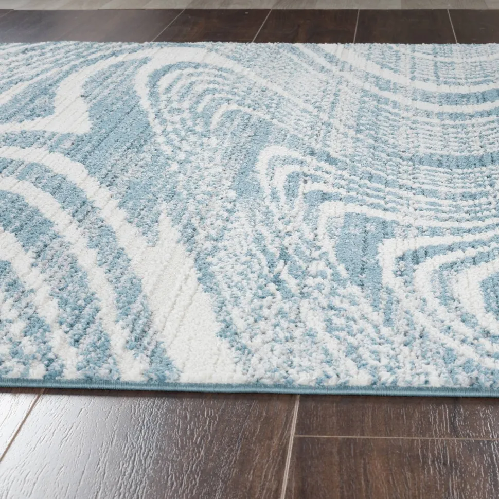 Mavira Swirl Blue Rug 67x110 cm