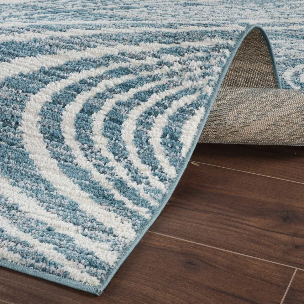 Mavira Swirl Blue Rug 67x110 cm