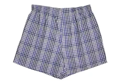 Men's 100% Cotton De Lucca 3 Pack Boxers Black & Blue Mix