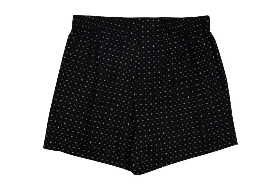Men's 100% Cotton De Lucca 3 Pack Boxers Black & Blue Mix