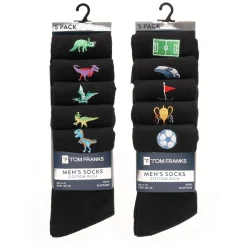 Men's 5 Pack Embroidered Sock