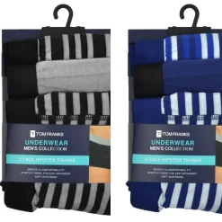 Men's 3 Pack Hipster Cotton Trunks Stripes