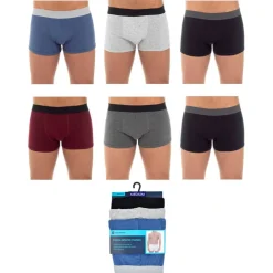 Men's 3 Pack Hipster Plain Trunks Assorted