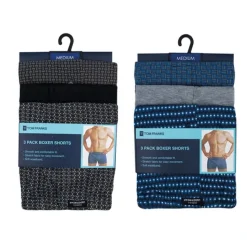 Men's 3 Pack Jersey Boxer Shorts Assorted