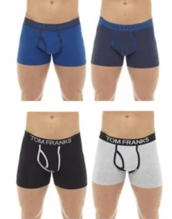 Mens 2 Pack Keyhole Boxers Blue