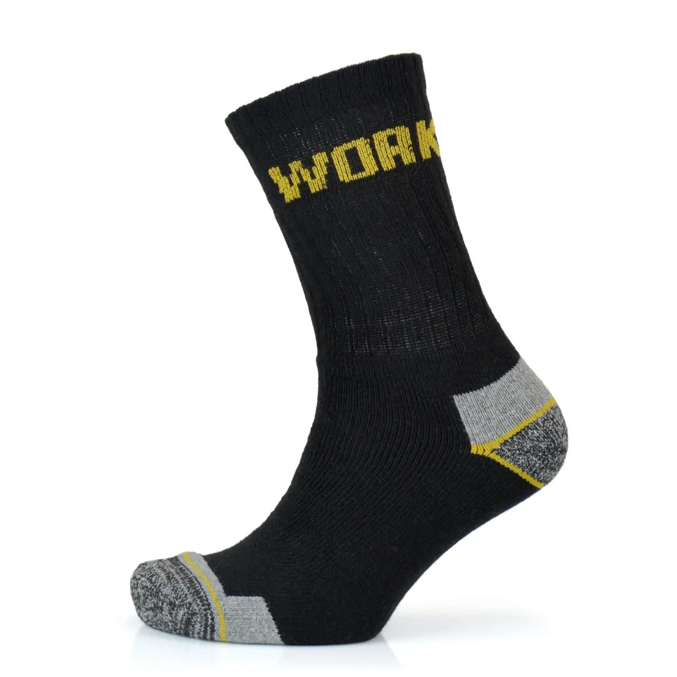 Men's 3 Pack Work Socks Black
