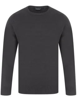 Men's Badger Round Neck Sweatshirt Ebony Grey by Kensington