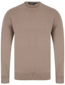 Men's Badger Round Neck Sweatshirt Taupe by Kensington