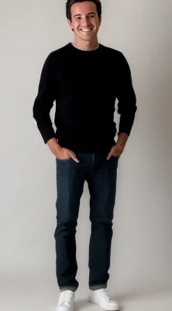 Men's Badger Round Neck Sweatshirt Black by Kensington