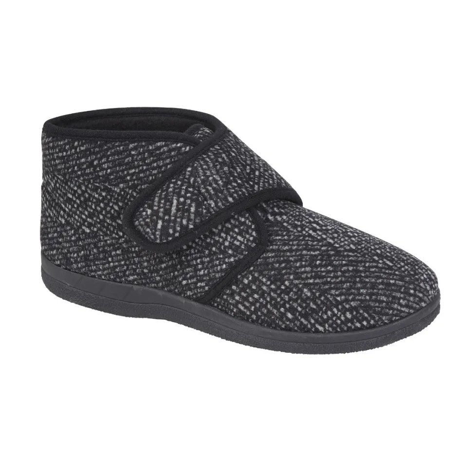 Men's Bob Charcoal Bootee Slippers