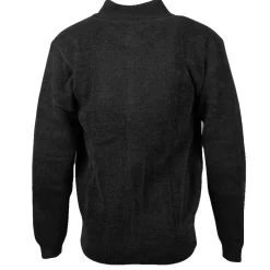 Men's Chenille Full Zip Jumper Black