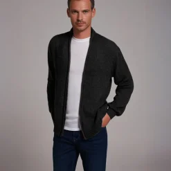 Men's Chenille Helios Full Zip Jumper Black