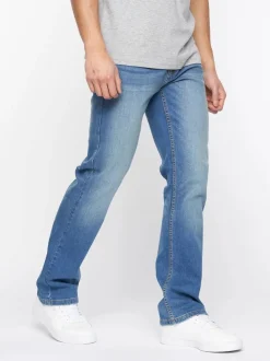 Men's Crosshatch Bootcut Jeans Stone Wash