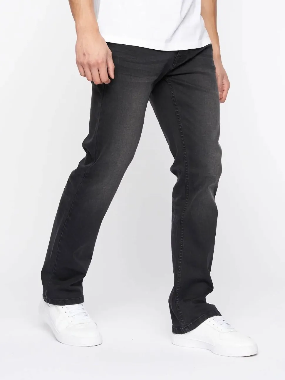 Men's Crosshatch Bootcut Jeans Black Wash