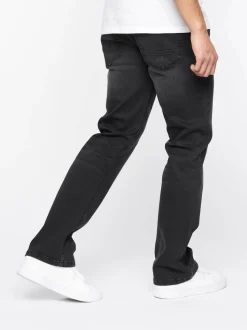 Men's Crosshatch Bootcut Jeans Black Wash