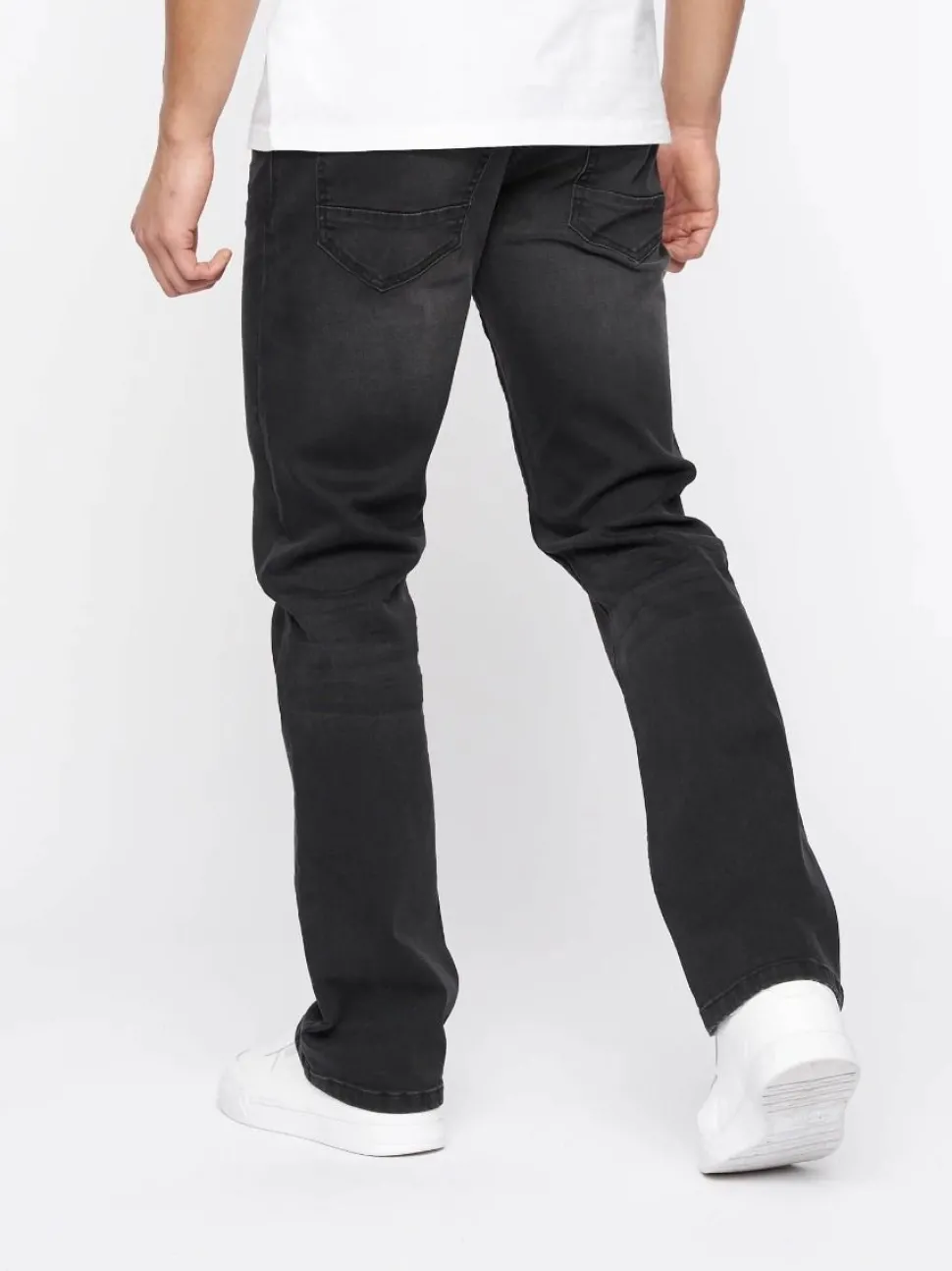 Men's Crosshatch Bootcut Jeans Black Wash