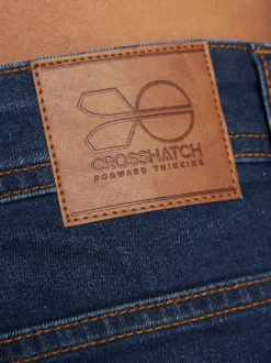 Men's Crosshatch Bootcut Jeans Dark Wash