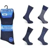 Mens Eazy Grip Non Elastic Socks Navy Assorted